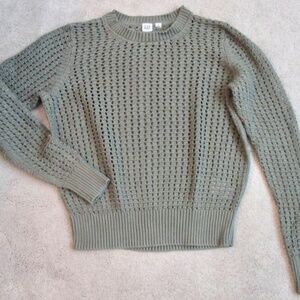GAP Girls Green Cable Knit Sweater Size Small